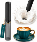 Portable Travel Frother with Case Mini - Rechargeable Handheld Milk Frother with Cover - Coffee Mixer Wand - Wisking Tool Electric Whisk - Coffee Stirrers Electric Whisker - Drink Mixer Handheld