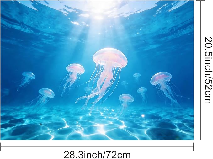 HOMETITUTE Summer Stove Top Cover 28x20 Jellyfish Ocean Art Heat Resistant