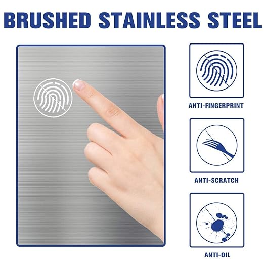 BestOffice | 13 Gallon Stainless Steel Trash Can with Lid | Steel | Automatic Touchless Garbage Can | Odor Control | Modern Oval Design | Easy to Clean | For Kitchen, Bathroom, Office or Home
