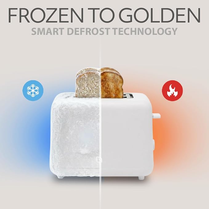 WILLOW Eco Series 2-Slice Toaster, Extra-Wide Slots for Bagels & Artisan Bread, 6 Shade Browning Settings, High-Lift Toast Boost, Removable Crumb Tray, Cancel/Defrost Buttons, Toaster 2 Slice