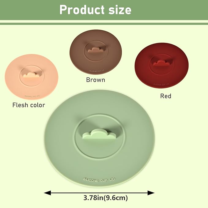 4 Pack Silicone Cup Covers,Multicolored Silicone Lids,Silicone mug cover | Mug Covers for Mugs, Cups, Tea Pots,Cup Lids for Coffee & Tea