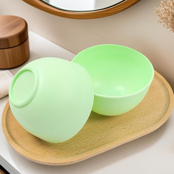 10 Pack Green Silicone Mixing Bowls for Estheticians, Facial Prep | Batch-ready for stations, soft flexible build, non-stick surface and quick rinse care, suited to clay, creams and hair color