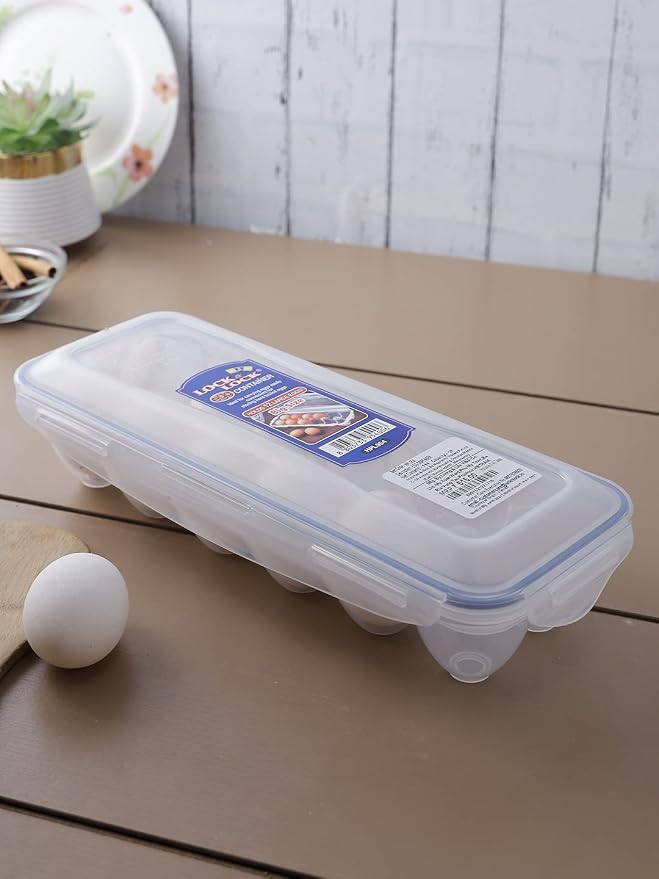 LocknLock Easy Essentials Specialty Dozen Egg Storage Container, 12-Cup (Pack of 3)