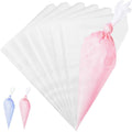 VolksRose 100Pcs Disposable Piping Bags, 12inch Anti Burst and Non-Slip Pastry Bags, Thicken Cake Decorating Bags Icing Piping Bags for Cake Cupcakes Cookies Frosting, White
