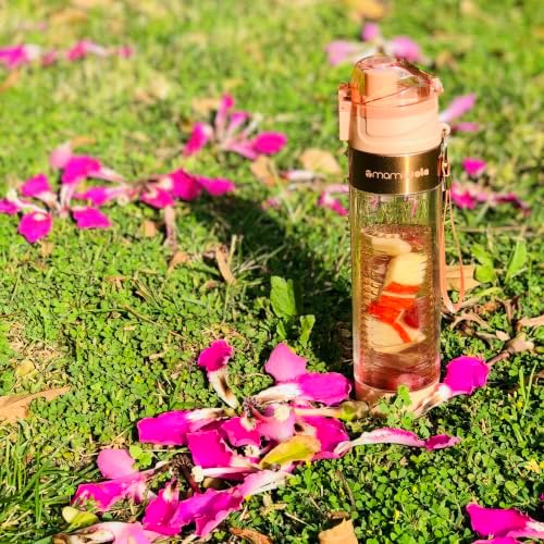 MAMI WATA Fruit Infuser Water Bottle – 24 oz BPA-Free Tritan Fruit Infused Plastic Water Bottle for Women Recipes eBook & Insulating Sleeve & Gift Box