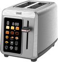 LIVWELL Smart Touch 2-Slice Metal LED Toaster - Brushed SS Finish | LED Touch Screen, 6 Browning Levels, Countdown Timer, Cancel Function, Defrost Setting, Even Heating, Compact Design