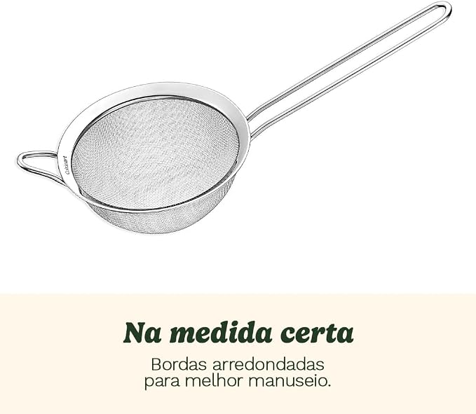 Cuisinart Mesh Strainers, Stainless Steel, Dishwasher Safe, 3-Count | Fine mesh kitchen strainers in 3 sizes, can be used as a pasta strainer, rice strainer, spaghetti strainer, CTG-00-3MS