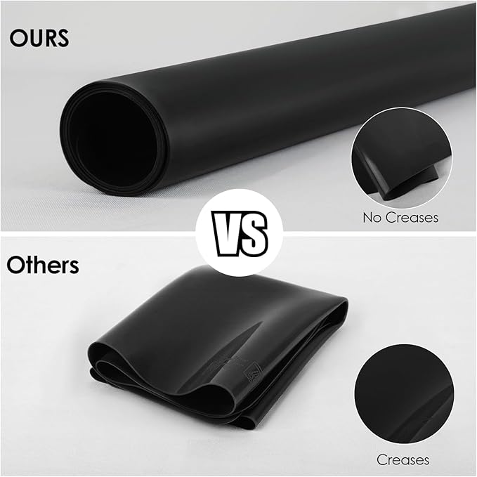Large Silicone Mats for Kitchen Counter, 27.6 x 16'' Countertop Protector Mat Heat Resistant Mat for Air Fryer, Non-Slip Table Placemat for Kids, Nonstick Black Silicone Mat for Baking Pastry, 1Pcs