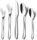 HaWare Silverware Set, 10-Piece Stainless Steel Flatware Set, Service for 2 | Food Grade Cutlery Set, Include Fork Spoon Knives, for Home & Restaurant, Mirror Polished, Dishwasher Safe