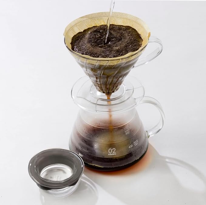 Hario V60 Plastic Coffee Dripper, Size 03, Clear (Pack of 2)