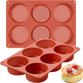 JOERSH Silicone Egg Bite Molds, 3 Inch, 2 Pack | Frittata Baking Pans, Non Stick, Round Silicone Molds, For Egg Breakfast Sandwich, English Muffin, Cheesecake, Dinner Rolls