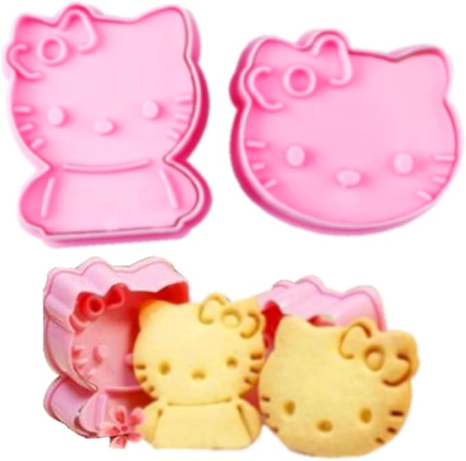 Biscuit Cutter Animal Cookie Cutters Cookie Stamp for Baking Cookies | Small Cookie Cutters for Kids Fruit Cutter Shapes 2 Piece 3D Animal Embossing Cutters for Biscuit Cheese Baking