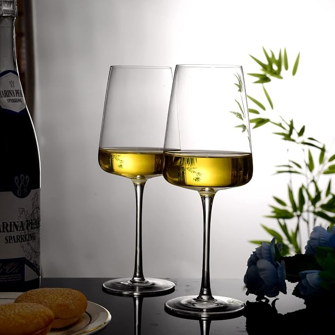 BACLIFE Red Wine Glasses Set of 2-19 Ounce Wine Glass With Long Stem,Clear - Unique Gift for Birthday,Wedding,Anniversary - Thin Rim Glass Ideal for Wine Tasting,Daily Use