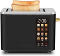 SEEDEEM Touchscreen Toaster 2 Slice, Stainless Steel, 6 Shade, 900W, Black