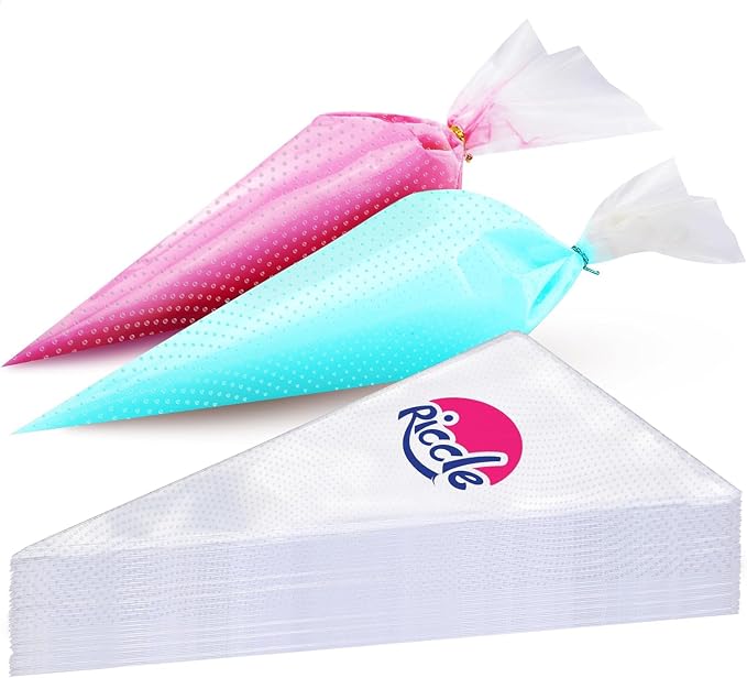 Disposable Piping Bags 16 Inch - 100 Textured Anti Burst Pastry Bags - Icing Piping Bags for Frosting - Ideal for Cakes and Cookies Decoration