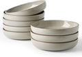 famiware Milkyway 33 oz Pasta Bowls Set of 8, Matcha Green | Double Reactive Glaze, Scratch-Resistant Stoneware Salad Bowls, Stackable, Dishwasher & Microwave Safe, Lead-Free