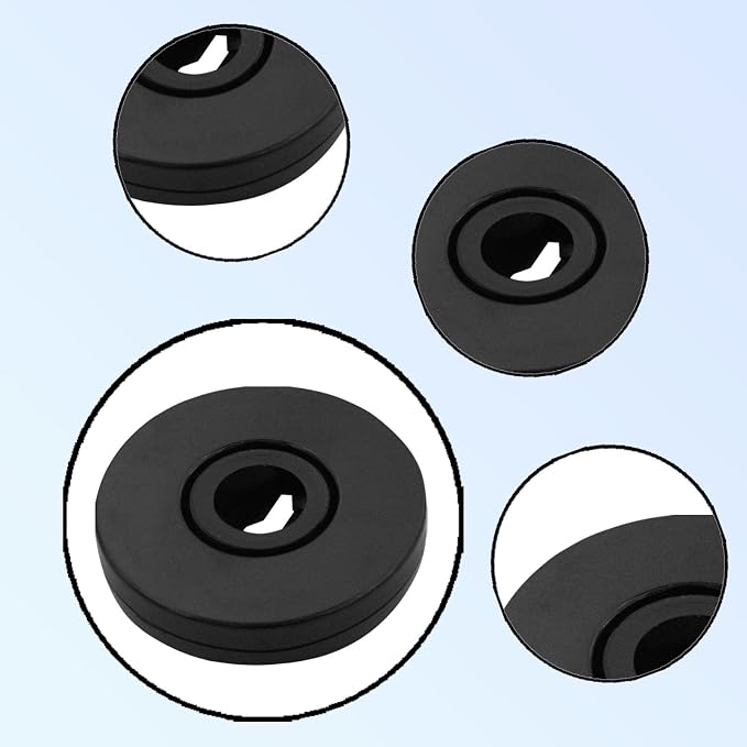 4Pcs Black Acrylic Lazy Susan 2 Inch Turntable Organizer Bearings | Mini Lazy Susan, Small Lazy Susan Turntable, 360° Rotating Swivel Plate for Spice Rack, Cosmetic, Cake, Pantry, DIY Display