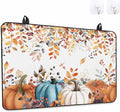 Stove Top Covers for Electric Stove 31x24 Inches, Fall Pumpkins HeatResistant Glass Cooktop Protector, Thanksgiving Weeping Leaves Watercolor Ceramic Stovetop Countertop Covers Vintage Mat, Oven Cover