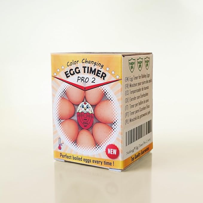 Nobleegg Egg Timer Pro2 Perfect Soft Hard Boiled Eggs Cooker Kitchen Gadget Red, Certified