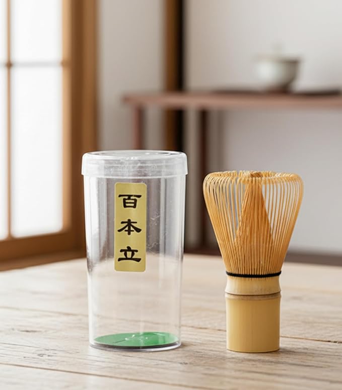 Matcha Whisk 2-Pack - Handcrafted Bamboo Chasen Set, 100-Prong Traditional Japanese Stirrer for Authentic Matcha Tea Preparation