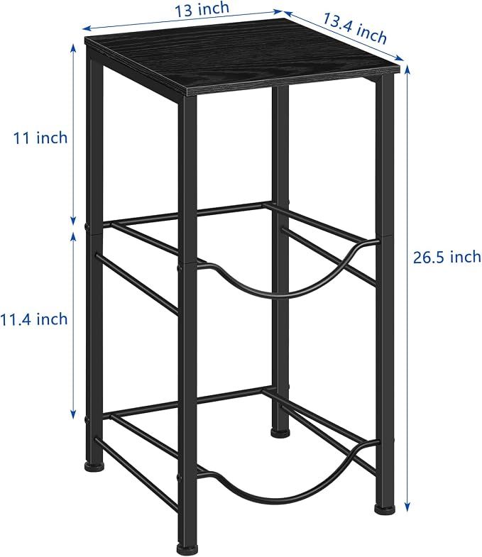 Water Jug Holder 5 Gallon Water Bottle Holder With Top Shelve 2 Tier Water Cooler Storage Rack Heavy Duty Water Dispenser Stand for Kitchen Living Room Office Black