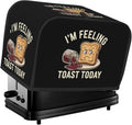 Toaster Cover 4 Slice with Cartoon Toast Pattern Dustproof Protection | Waterproof Fingerprint Wide Slot Reusable for Kitchen Small Appliance