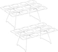 Patelai 2 Pack Ice Cream Cone Baking Racks 12-cavity Cupcake Cone Holders Cupcakes Display Stands Cooling Racks for Home Kitchen Baking Cooking Ice Cream Tools Supplies(White)