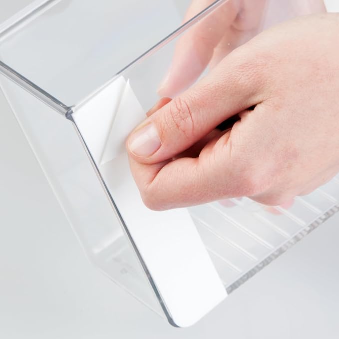 iDesign Adhesive Organizer Bin - Clear | Damage-Free Hanging, For Kitchen, For Bathroom, For Office