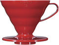 Hario V60 Plastic Coffee Dripper Pour Over Cone Coffee Maker Size 02, Red