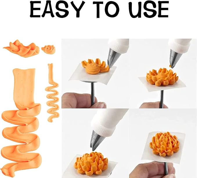 Chrysanthemum & Peony & suculent Piping Tips, Flower Icing Nozzles Set