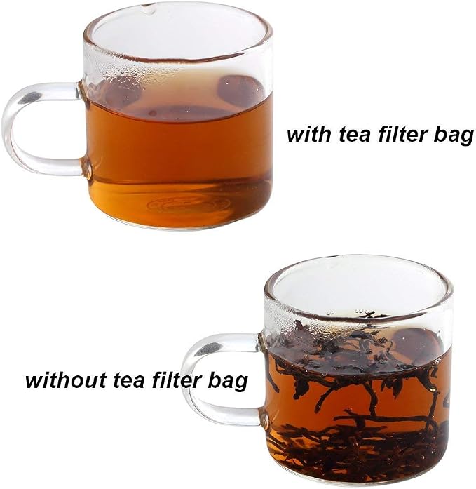 400 Pack Disposable Drawstring Tea Filter Bags, 7 x 9cm Natural Color | Safe & Natural Unbleached Paper Tea Infuser Drawstring Empty Bag for Loose Leaf Tea