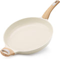 SENSARTE 12.5in Ceramic Nonstick Frying Pan Skillet, PFAS/PTFE Free, White | Healthy Ceramic Coating Omelette Pan, Non-toxic Kitchen Cooking Chef's Pan, PFOA/PFAS/PTFE Free, Induction Compatible