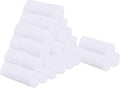 Sunny zzzZZ 24 Pack Kitchen Dishcloths - Does Not Shed Fluff - Reusable Dish Towels, Dish Cloths, Super Absorbent Coral Fleece Cleaning Cloths, Nonstick Oil Washable Fast Drying, 10 x 10 Inch (White)