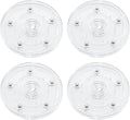 4Pcs Clear Acrylic Lazy Susan 4 Inch Turntable Organizer Bearings | Mini Lazy Susan, Small Lazy Susan Turntable, 360° Rotating Swivel Plate for Spice Rack, Cosmetic, Cake, Pantry, DIY Display