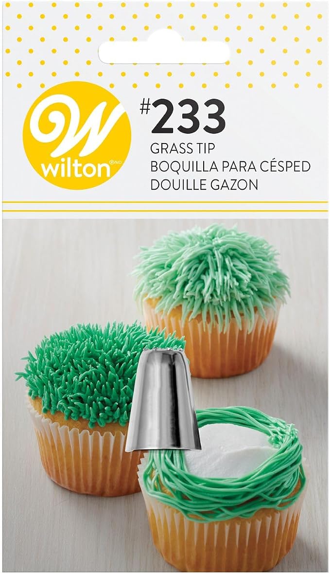 Wilton Grass Tip 233, Multi-Opening Piping Tip for Cake Decorating | Multi-Opening Grass Piping Tip 233 for Creating Realistic Grass, Fur, Hair & Textured Fillings on Cakes & Cupcakes
