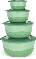 Pera Mixing Bowls with Lids, 8-Piece Airtight Leak-Proof Nesting BPA-Free Prep Bowl Set for Kitchen & Food Storage, Large 4200ml Capacity, Microwave & Dishwasher Safe