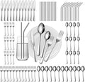 84 Pieces Silverware Service for 12 Flatware Set Stainless Steel Utensils Cutlery Set Dishwasher Safe