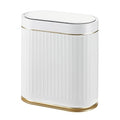 SYNCVIBE Bathroom Trash Can with Lid, 2 Gallon, Motion Sensor | Automatic Garbage Can, 7.5 Liter Smart Trash Bin, Narrow Plastic Wastebasket for Bedroom, Office and Living Room