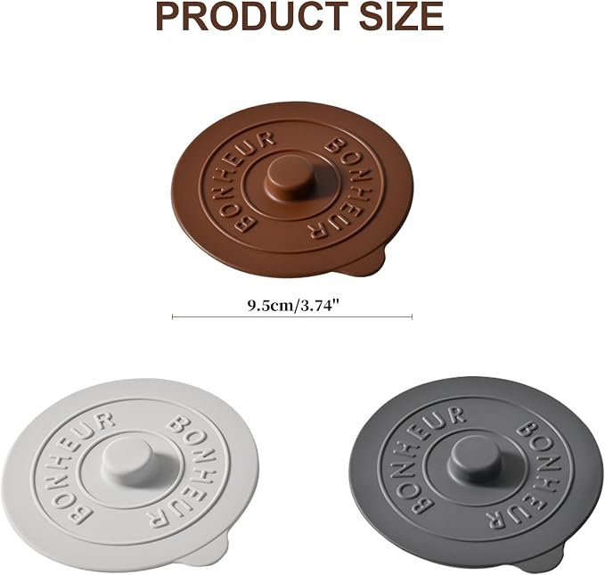 Silicone Cup Covers (Set of 3),Multicolored Silicone Lids | Mug Covers for Mugs, Cups, Tea Pots,Cup Lids for Coffee & Tea