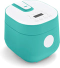 GreenLife Digital Rice Cooker, 2-Cups Uncooked/4-Cups Cooked, Turquoise