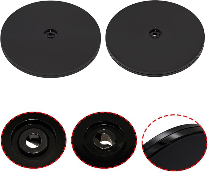 2Pcs Black Acrylic Lazy Susan 7 Inch Turntable Organizer Bearings | Mini Lazy Susan, Small Lazy Susan Turntable, 360° Rotating Swivel Plate for Spice Rack, Cosmetic, Cake, Pantry, DIY Display