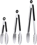 7/9/12 Inch Kitchen Tongs Set, Stainless Steel Cooking Tongs (7"+9"+12") | For Cooking/Serving/Grilling | Heat-Resistant | Dishwasher Safe