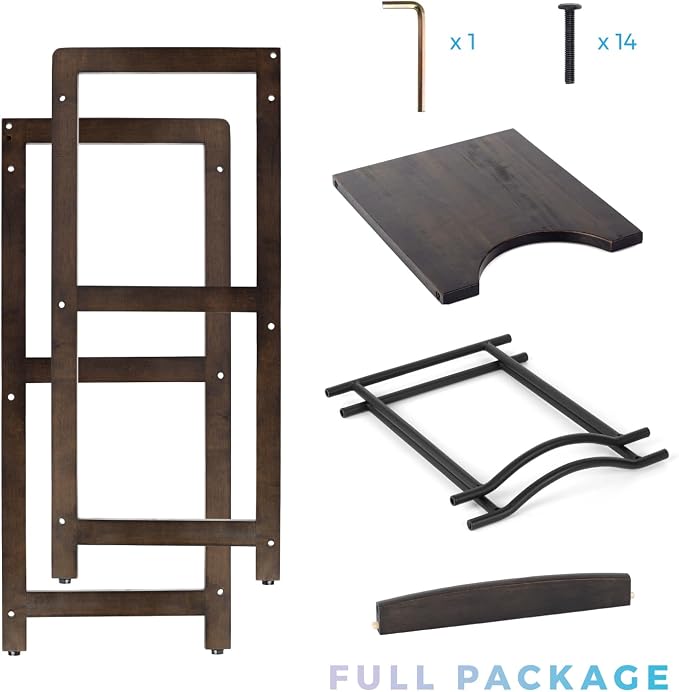 5 Gallon Water Jug Holder With Top Shelves, Natural Solid Wood Water Dispenser Stand 31"H, 3-Tiers Jug Stand, Water Cooler Jug Rack, 5 Gallon Water Bottle Holder With 2 Slot & Top Shelf (Walnut Color)