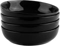 KooK Pasta Bowl, Salad Bowls, Soup, Serving Bowls, Ceramic, Large Capacity, Microwave & Dishwasher Safe, Set of 4, 40 Oz, (Charcoal)