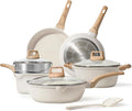 CAROTE Nonstick Pots and Pans Set, Cookware Sets, 10pcs | Induction Kitchen Set, Durable Coating, Easy Clean, Fit All Stovetops, Even Heating, Stay Cool Handle, with Steamer