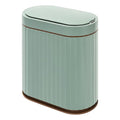 ELPHECO Bathroom Trash Can with Automatic Lid, 2 Gallon, Sage Green Gold | Motion Sensor Wastebasket, Smart Garbage Can, IPX5 Waterproof Slim Trash Bin for Office, Kitchen and Bathroom