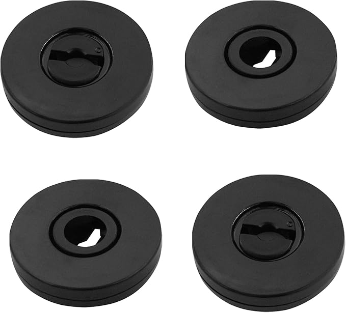 4Pcs Black Acrylic Lazy Susan 2 Inch Turntable Organizer Bearings | Mini Lazy Susan, Small Lazy Susan Turntable, 360° Rotating Swivel Plate for Spice Rack, Cosmetic, Cake, Pantry, DIY Display
