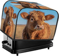 2 Slice Toaster Cover Highland Cattle Cute Cow Toaster Covers Two Slice Wide Slot Waterproof and Dustproof Covers for Wide Slot Toasters and Small Appliances Kitchen Decor Gifts