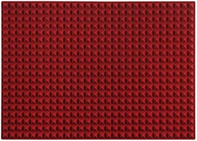 Colinda Silicone Dish and Cup Drying Mat - Extra Large Trivet for Hot Dishes, Large Size Hot Pots and Pads Coming Directly Out from the Stove or Oven,Drain Board,16" x 11.5",Merlot Red