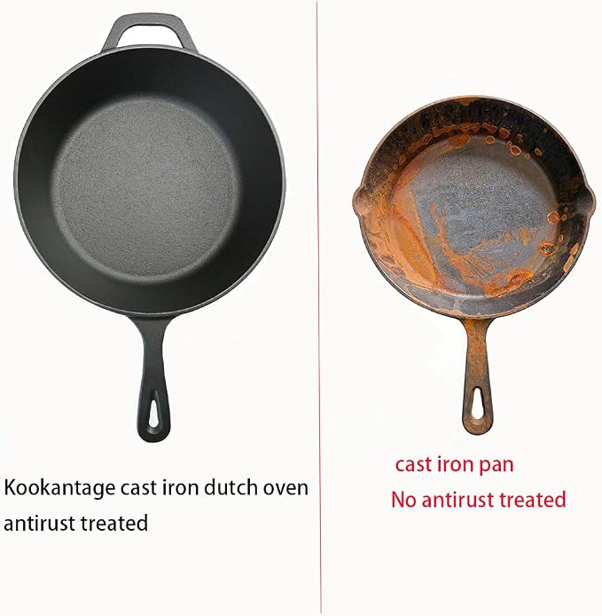 Pre-Seasoned Cast Iron 2-in-1 Combo Cooker with 3.2 Quart Dutch Oven Deep Fry Pan and 10.25 inch Skillet